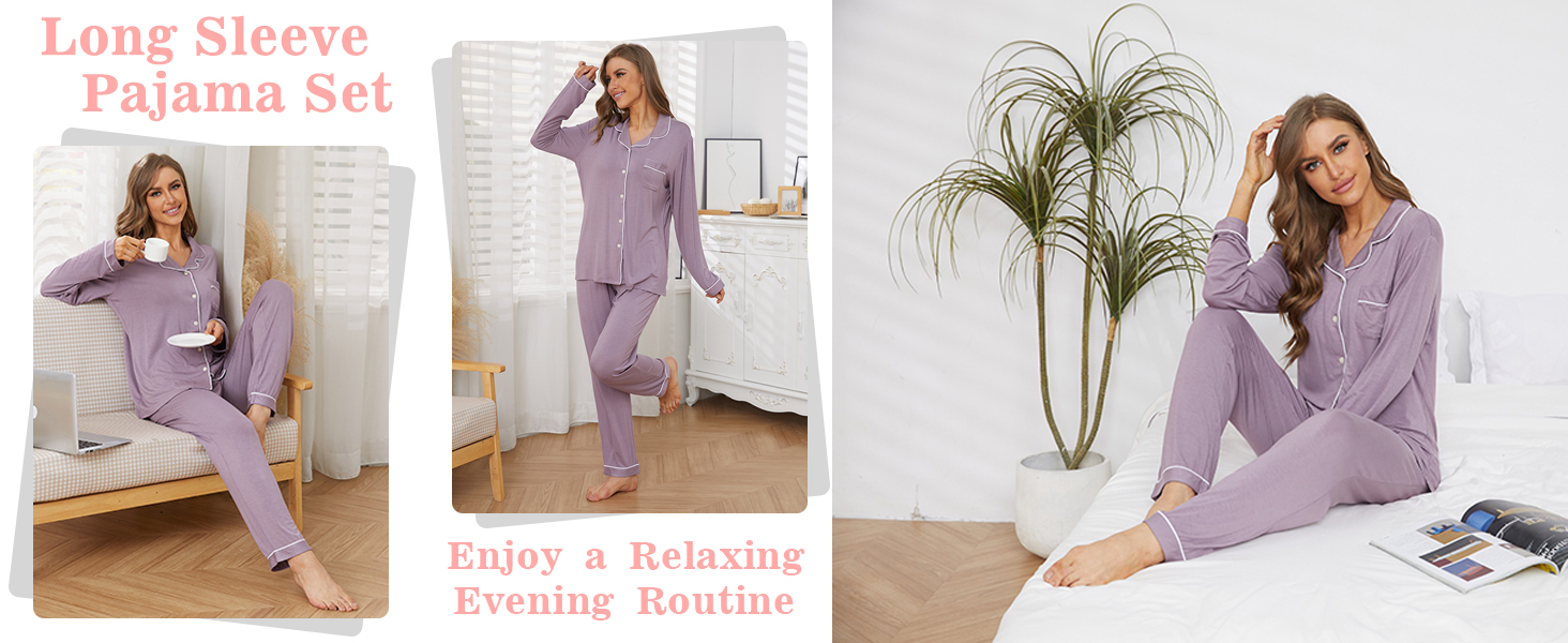 Long-sleeved pajama set